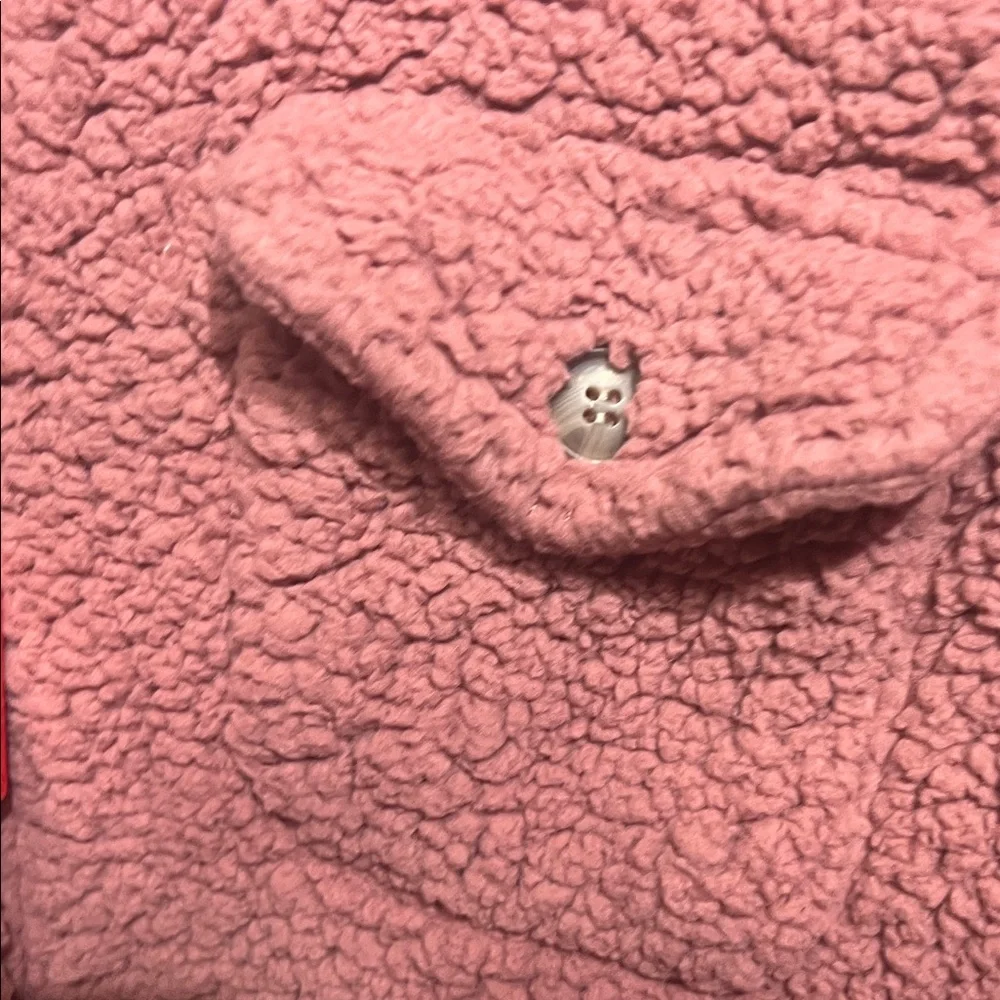 32 Degrees Heat Women's Pink Sherpa Jacket Sweater Button Down size Medium/Large - Picture 5 of 9